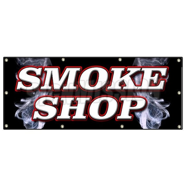 Signmission SMOKE SHOP BANNER SIGN cigar cigarrettes shop hookah pipes B-96 Smoke Shop - main